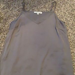 Grey silk camisole